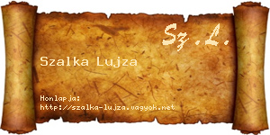 Szalka Lujza névjegykártya